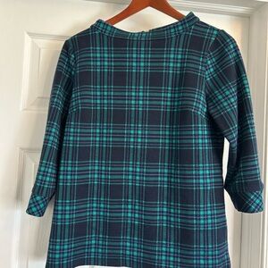 Talbots Green and Black Plaid Tunic